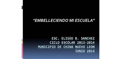 PROFR. ELISEO B. SANCHEZ