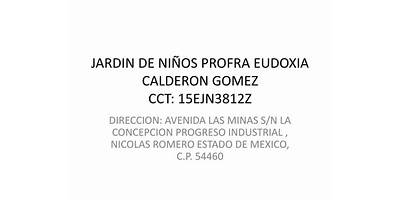 PROFRA. EUDOXIA CALDERON GOMEZ