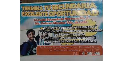 SECUNDARIA NOCTURNA NUM. 5 MA. DOLORES MORALES VDA. DE LOBO