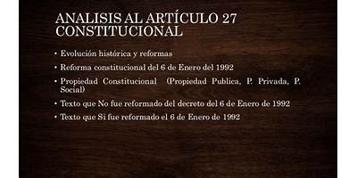 ARTICULO 27 CONSTITUCIONAL