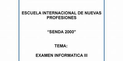 ESCUELA INTERNACIONAL DE NUEVAS PROFESIONES SENDA 2000