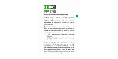 INSTITUTO DE CAPACITACION EN CIENCIAS COMPUTACIONALES IC3