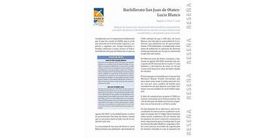BACHILLERATO SABES SAN JUAN DE OTATES - LUCIO BLANCO