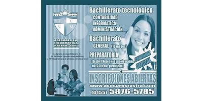 BACHILLERATO TECNOLÓGICO ASESORES EN INFORMÁTICA RAYFRA
