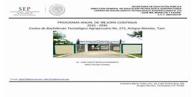 CENTRO DE BACHILLERATO TECNOLOGICO AGROPECUARIO NUM. 273