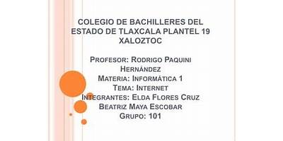 COLEGIO DE BACHILLERES DE TLAXCALA PLANTEL NUM. 19