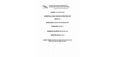 COLEGIO DE ESTUDIOS CIENTÍFICOS Y TECNOLÓGICOS PLANTEL NUM. 19 CANDELARIA LOXICHA