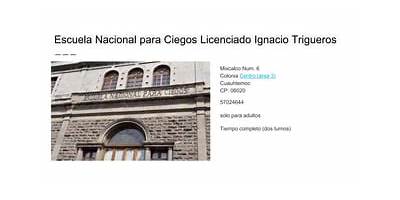 ESCUELA NACIONAL PARA CIEGOS LIC. IGNACIO TRIGUEROS