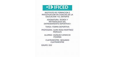 INSTITUTO DE FORMACIÓN E INVESTIGACIÓN EN CIENCIAS DE LA EDUCACIÓN Y EL DEPORTE