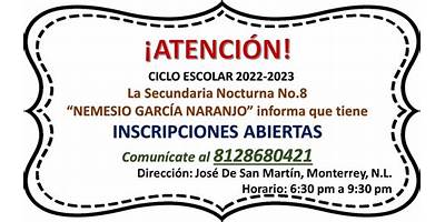 SECUNDARIA NOCTURNA NUM. 8 NEMESIO GARCIA NARANJO