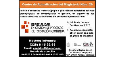 CENTRO DE ACTUALIZACION DEL MAGISTERIO NUM. 29