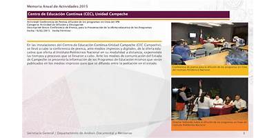 CENTRO DE EDUCACION CONTINUA UNIDAD CAMPECHE